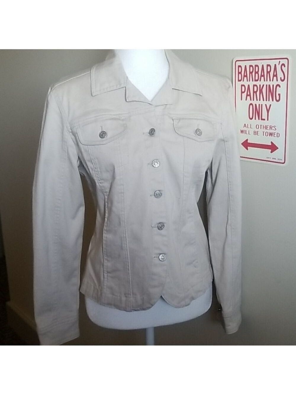 A.M.I. TAN BUTTON UP LIGHTWEIGHT JACKET